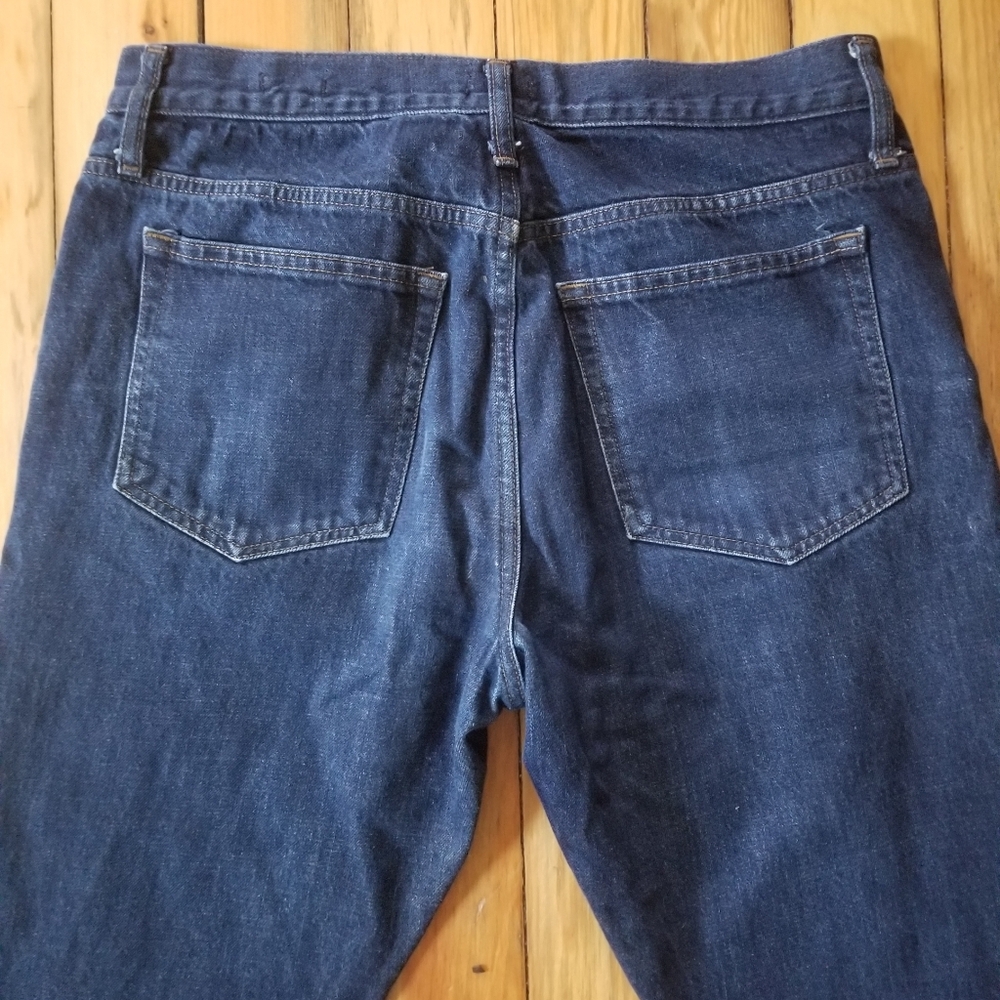 J.Crew Selvedge Straight Fit Flex Jeans (Dark Wash) denim men size 32 x 30 - Picture 6 of 6